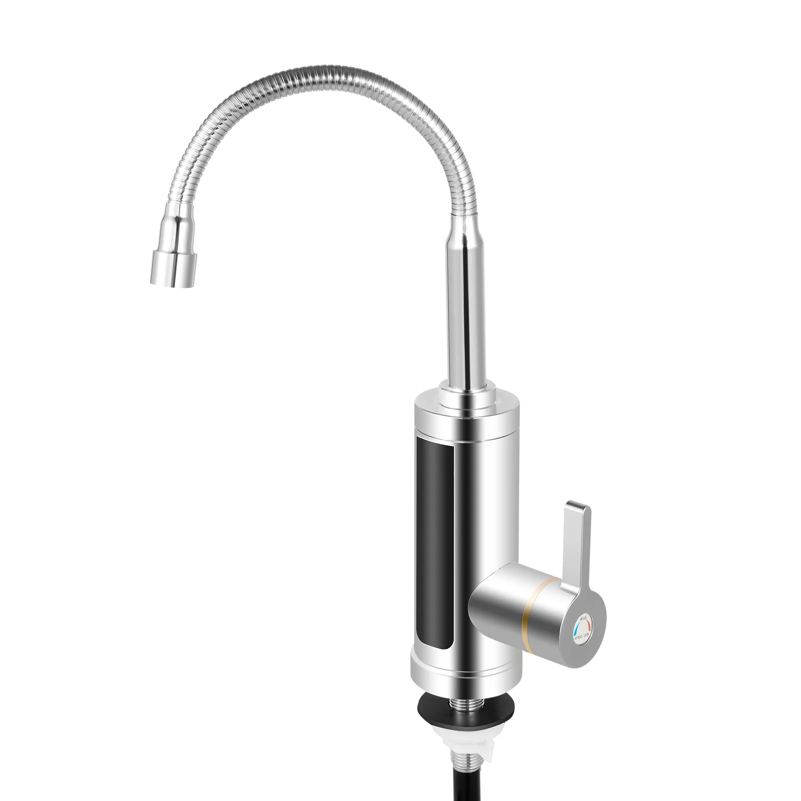 220V Elektrischer Wasserhahn mit Heizfunktion, 3000W Sofort-Heißwasserhahn, Elektrischer Durchlauferhitzer, G1/2, für Küche, Bad