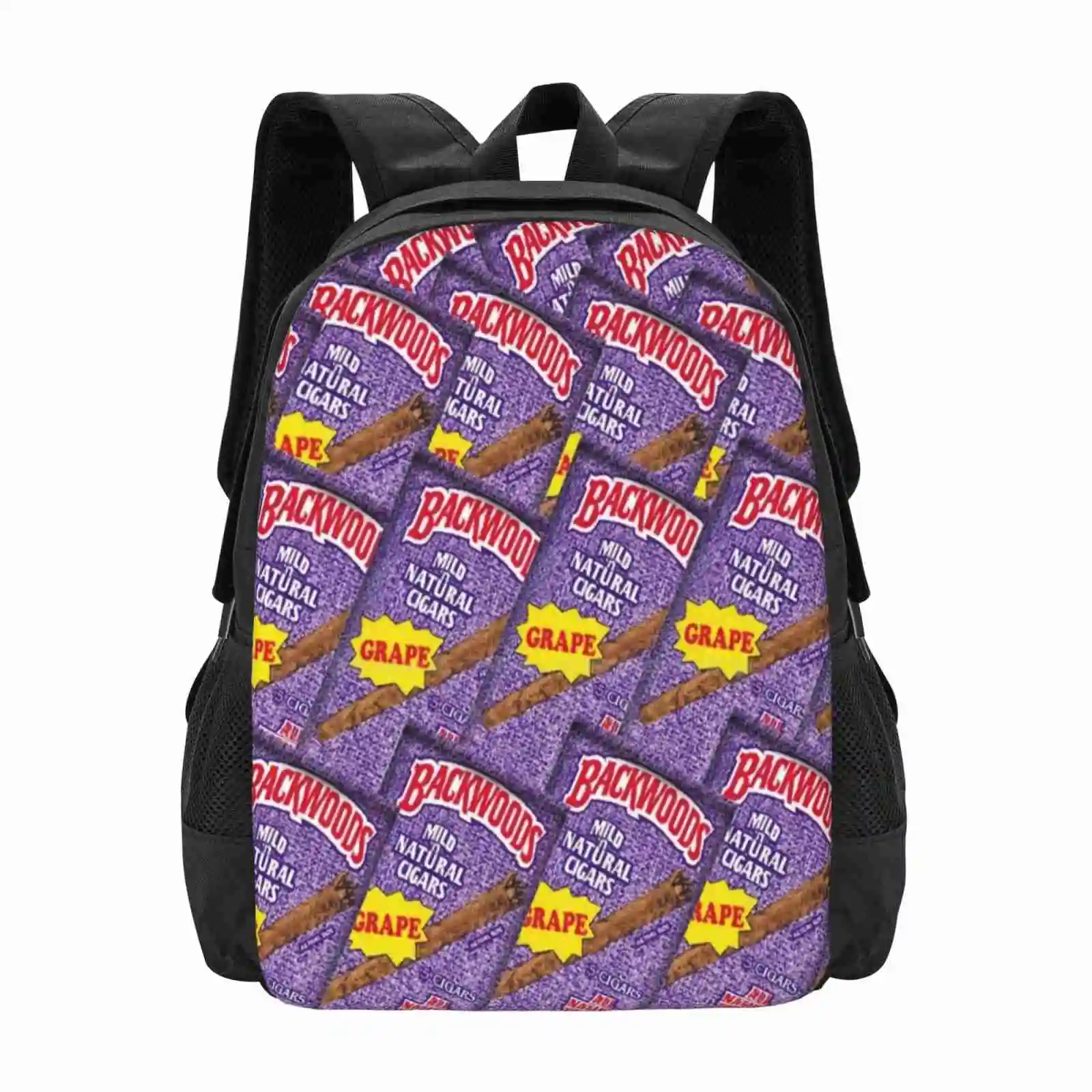 Only Backwoods School Bag Big Capacity Backpack Laptop Backwoods Grape