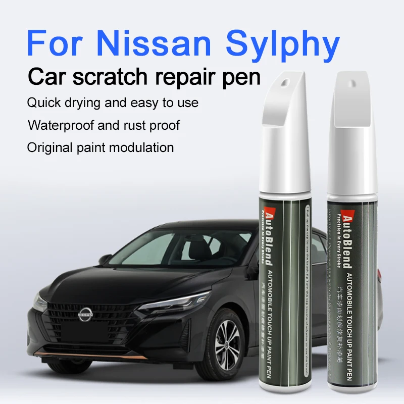 

Ручки для ремонта краски и прозрачного покрытия для Nissan Sylphy Spots and Match Original Factory Color Codes Moonlight Silver Lvory White