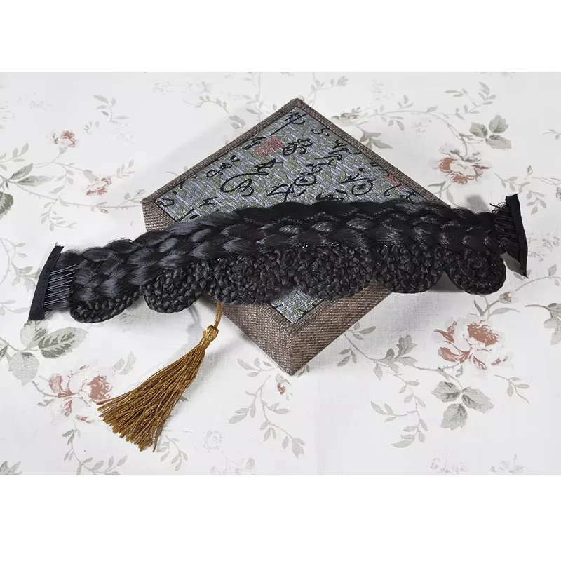 Chinese Vintage Opera Drama Vlecht Pony Clip Antieke Studio Fotografie TV Film Spelen Prinses Voorhoofd Haaraccessoires