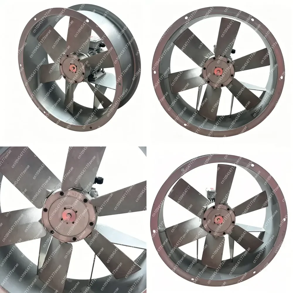 28 Inch Factory Circular Axial Flow Fan Heat Moisture Resistant Stainless Blades High Airflow Workshop Exhaust Circulation