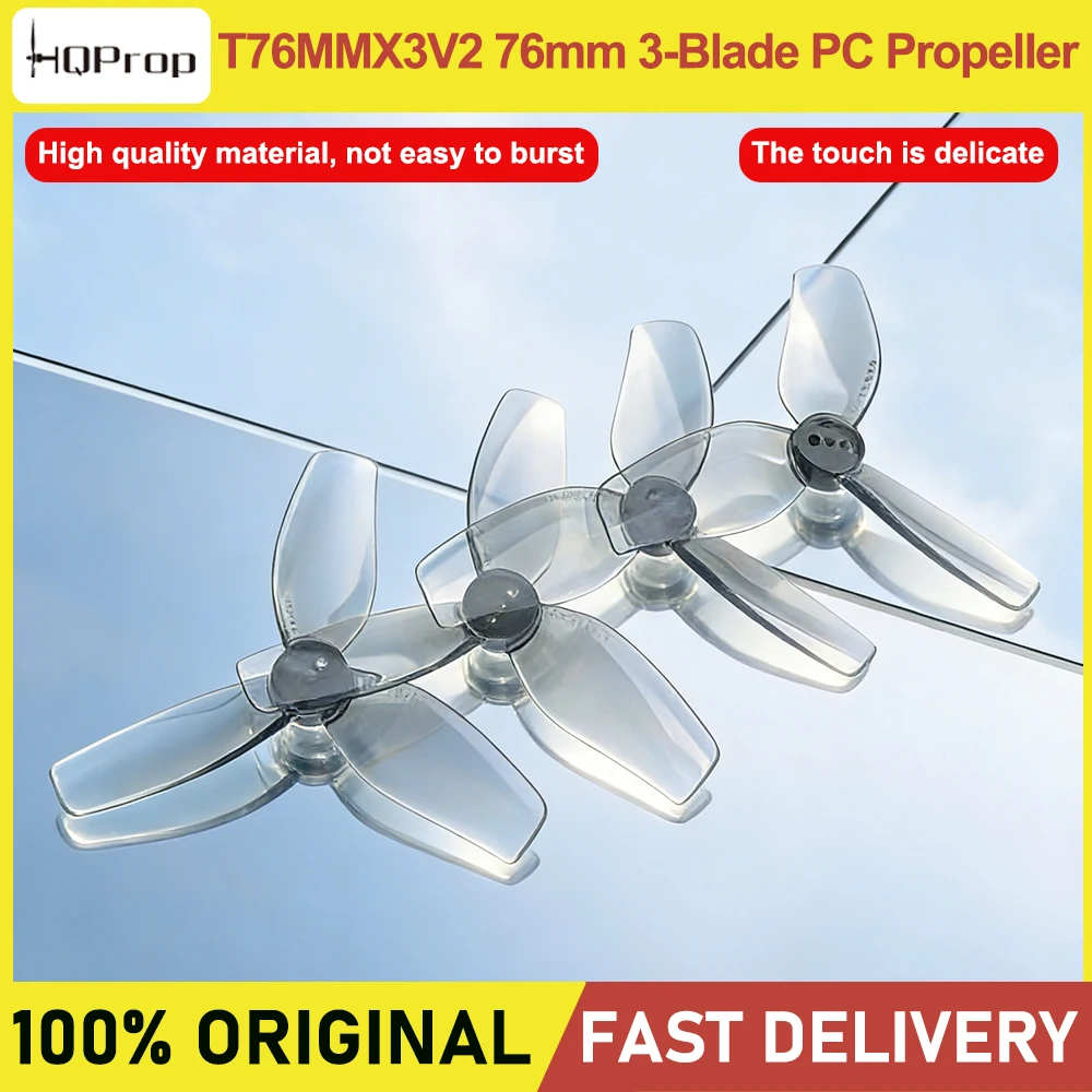 2 / 4 Pairs HQPROP T76MMX3V2 76mm 3-Blade PC Prop Fit Cinebot30 3 Inch Cinewhoop FPV Freestyle Drone Accessories