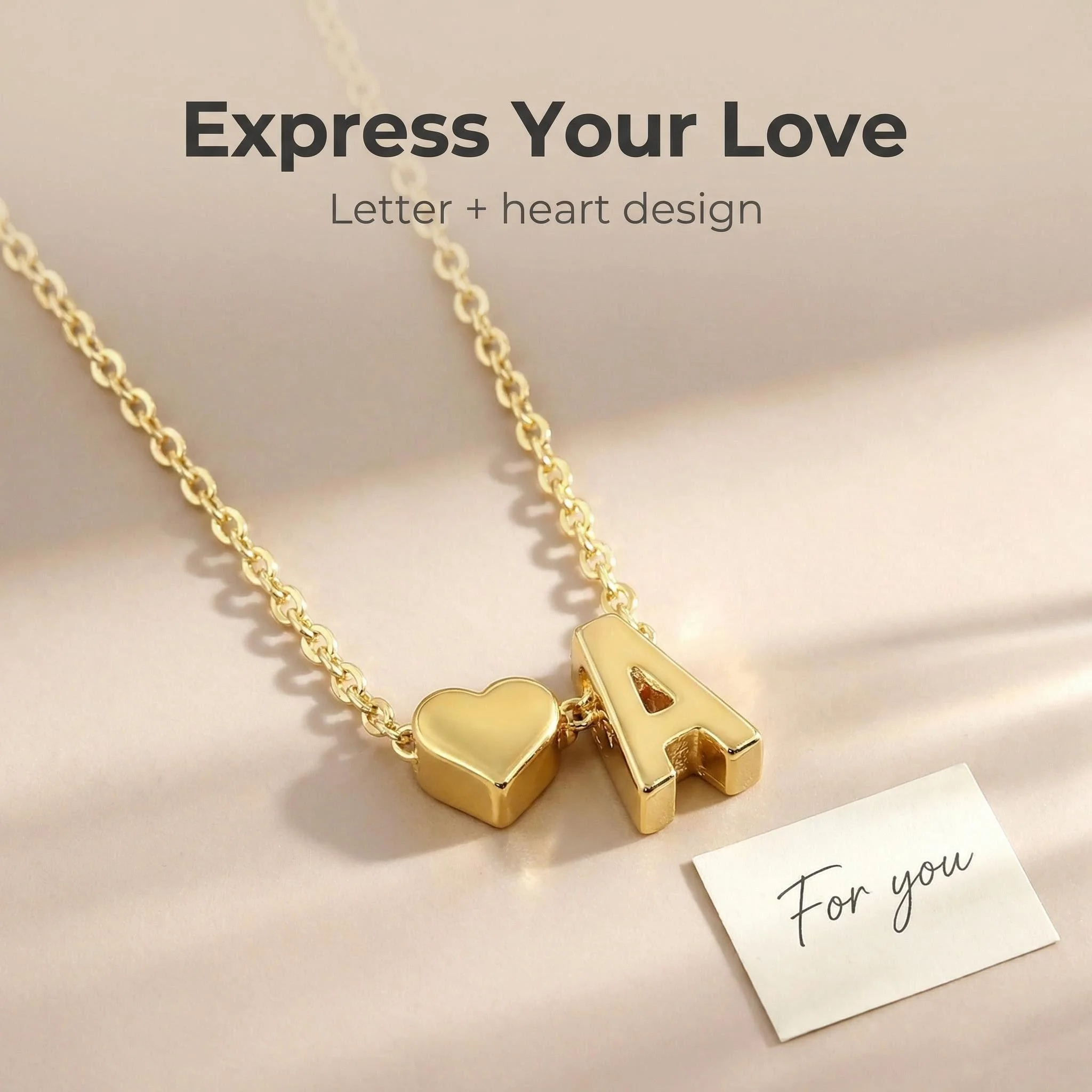 Schicke Mini-Herz-Halskette, zarte Gold- und Silberkette mit personalisiertem Buchstaben- oder Namensanhänger für Damen, eleganter Choker-Schmuck, ideales Geschenk – Detail 11