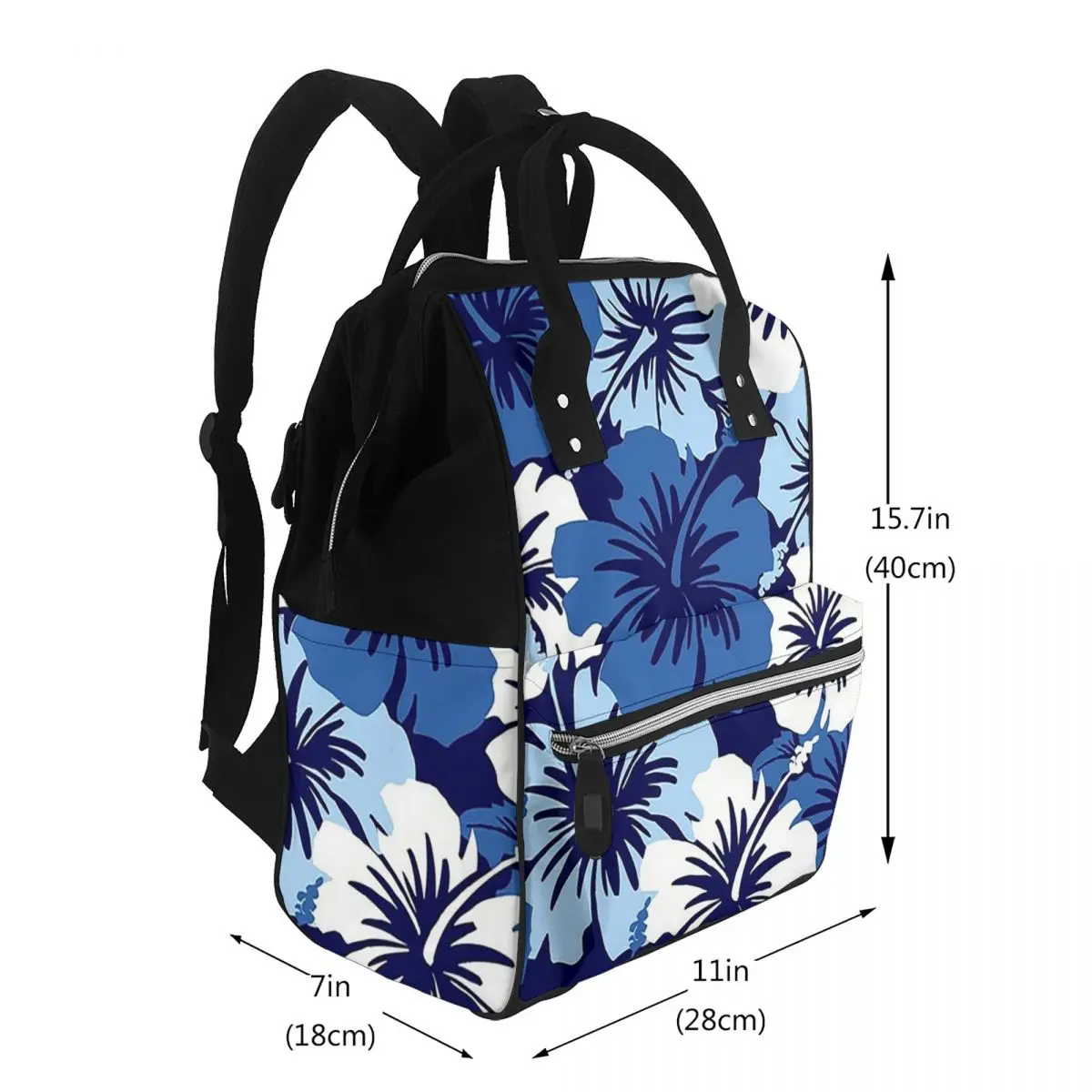 Epic Hibiscus Hawaiian Floral Aloha Student Backpack School Bag Hiking Travel Daypack for Men Women Bookbag Shoulder Bags