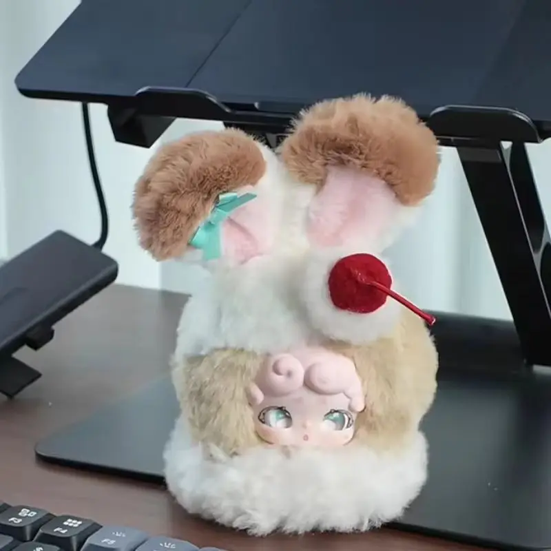 100% 정품 럭키 디어 나이 굿나잇 리틀 래빗 - 플러피 아이스 시리즈 블라인드 박스 플러시 인형 피규어 트렌디 장난감 장식품 선물