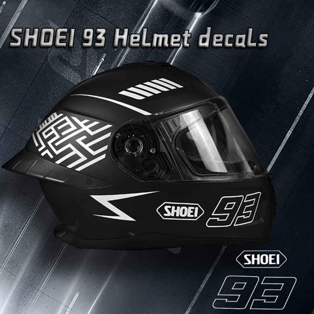 Adesivo per casco moto SHOEI NO.93 accessori per decalcomanie Marquez decorativo impermeabile per adesivi con Logo universale Shoei