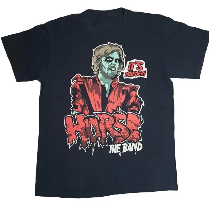 

Черная хлопковая футболка Horse The Band For Fans всех размеров