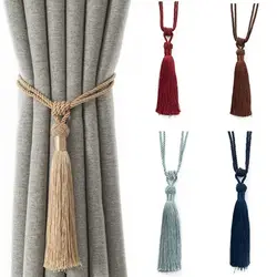 1PC Handmade Tassel Curtain Tieback Room Accessories Gold Curtain Buckle Rope Home Decoration Holdback