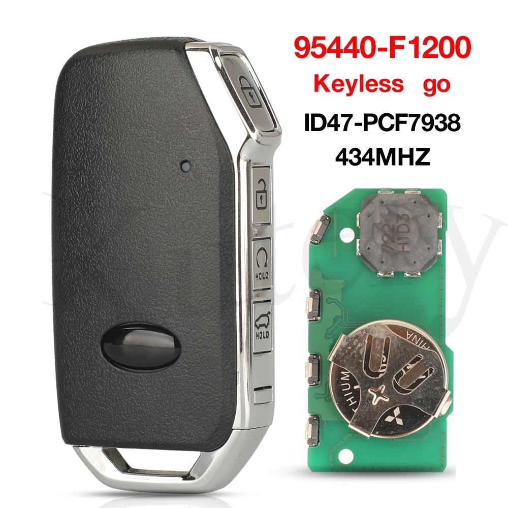 jingyuqin 4 Buttons Keyless Go P/N: 95440-F1200 433MHZ ID47 PCF7938 Chip Smart Remote Key Fob For KIA Sportage 2019 2020 2021