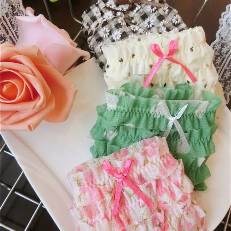 Cute Sweet Female Panties Underwear Cake Layer Lace Briefs Sexy Mesh Cozy Women's Underpants Fashion Low Waist Lingerie Femme