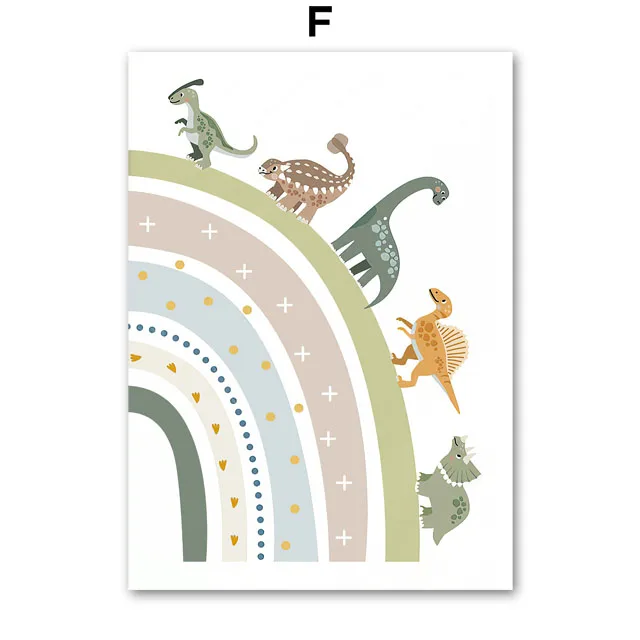 Jurassic Periode Dinosaur Wall Art Canvas Schilderij Nordic Dino Posters En Prints Muurfoto's Kinderkamer Decor - afbeelding 1