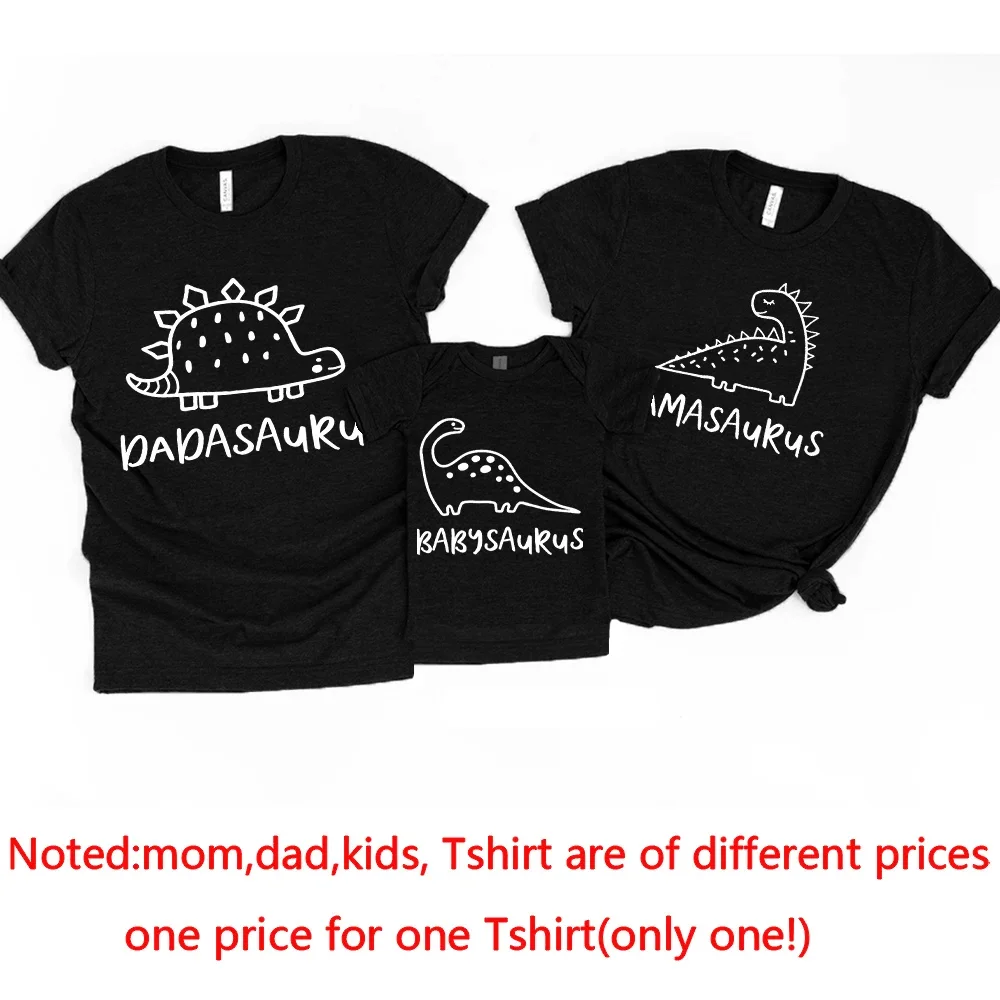 Dinosaur Family Shirts Mommy Daddy Shirt Baby Bodysuits Family Matching Outfits Short Sleeve Family Tshirt Family Gift Shirt