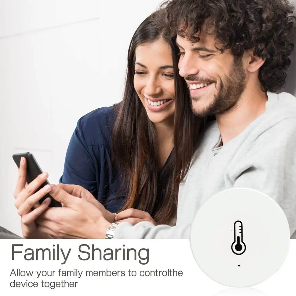 Датчик температуры и влажности Tuya с сиреной, умный термометр, гигрометр с дистанционным управлением через приложение