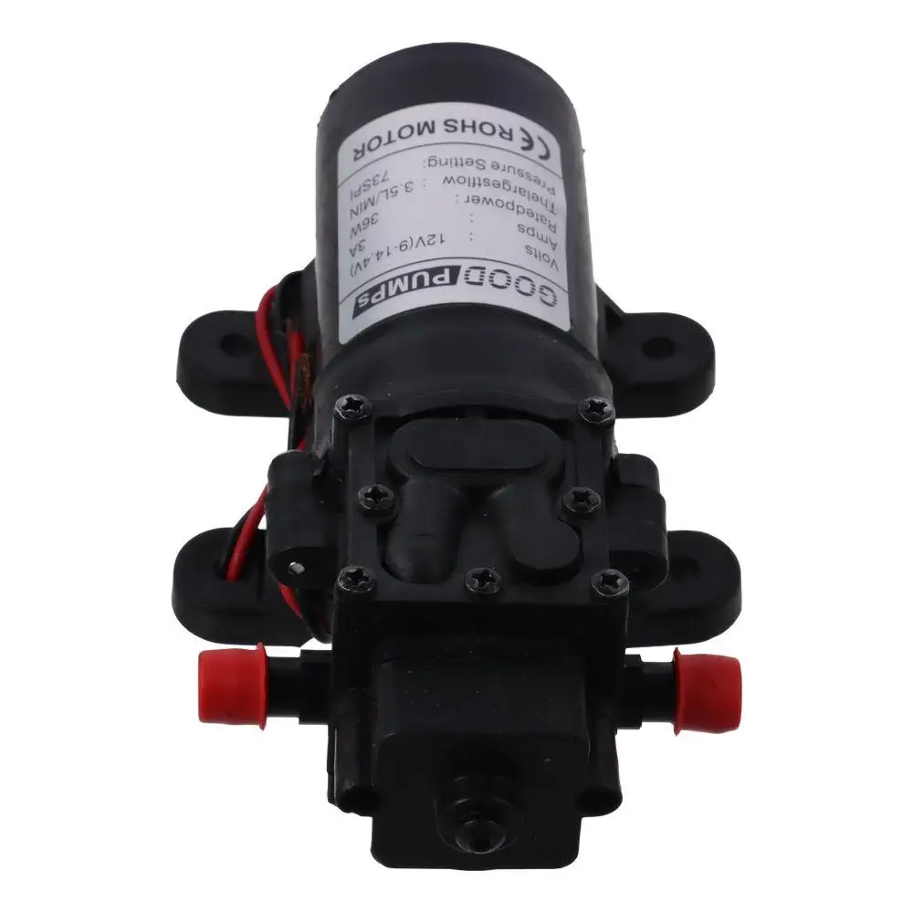 

4.5 L/Min 1.2 GPM 80 PSI 12V DC Water Transfer Pump Electric 12 Volt Self Priming Sprayer Pump for Weed ATV Marine Boat