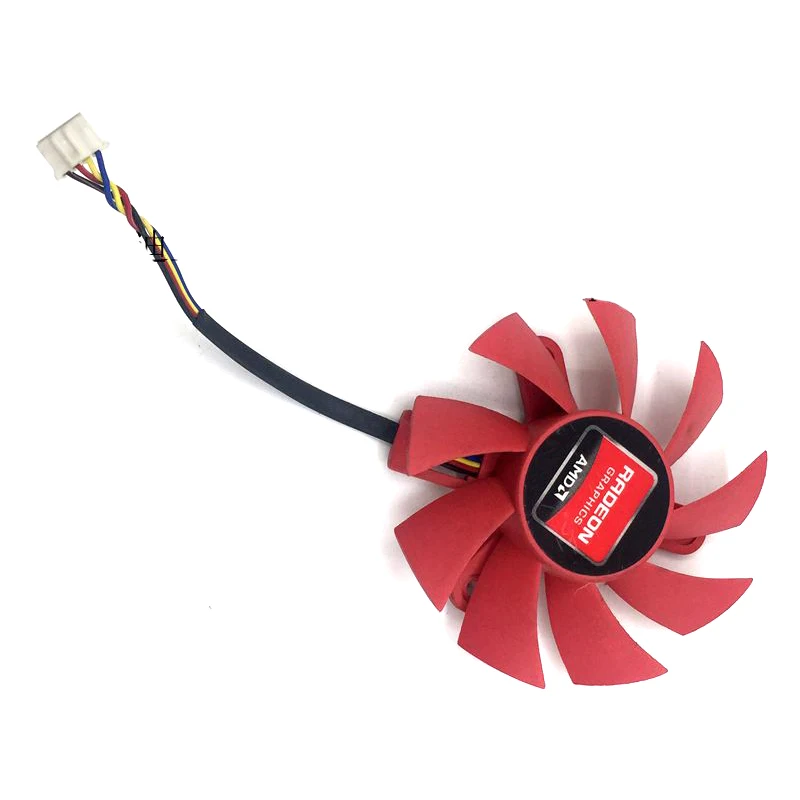 

75MM 4PIN Cooling Fan DC 12V FD8015U12S 12V 0.5A Radiator Replacement For AMD RX570 580 HD7750 HD7770 Graphics Card Cooler Fan