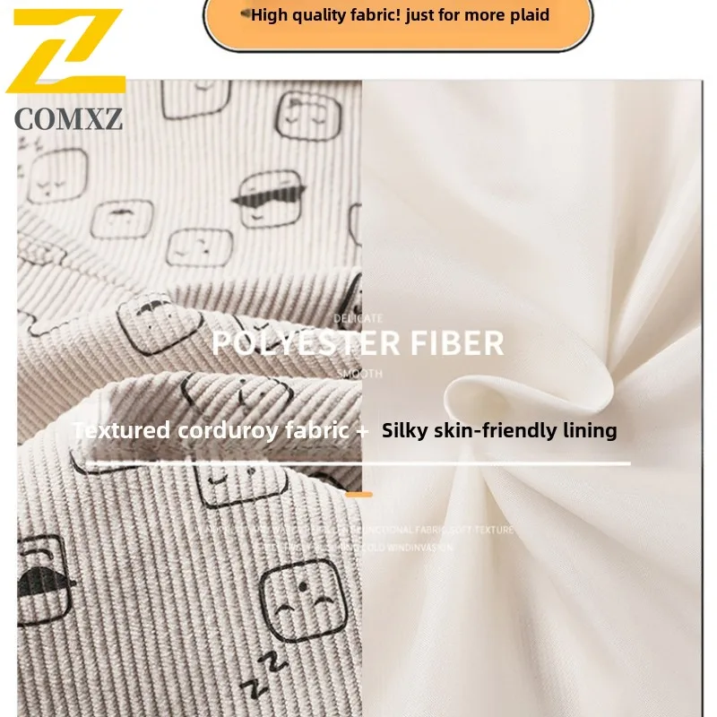 High Quality Jackets Men's 2025 New Autumn Fashion Corduroy Printed Windproof Jacket Male Casual Korean Single Breasted Coat