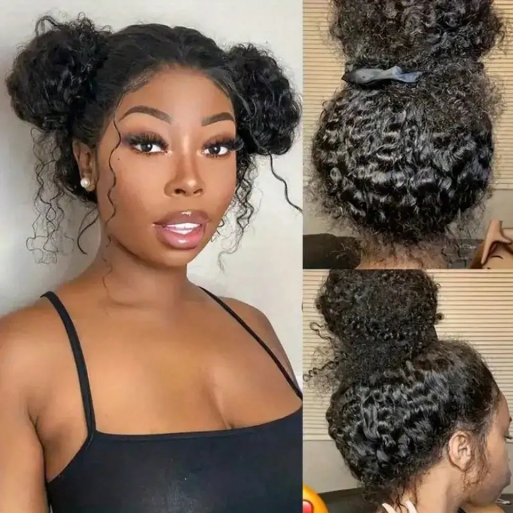30 34 Inch Highlight 4/27 Ombre Honey Blonde Deep Wave 13x4 HD Lace Frontal Wig 250% Density Glueless Curly Human Hair Wig image 6