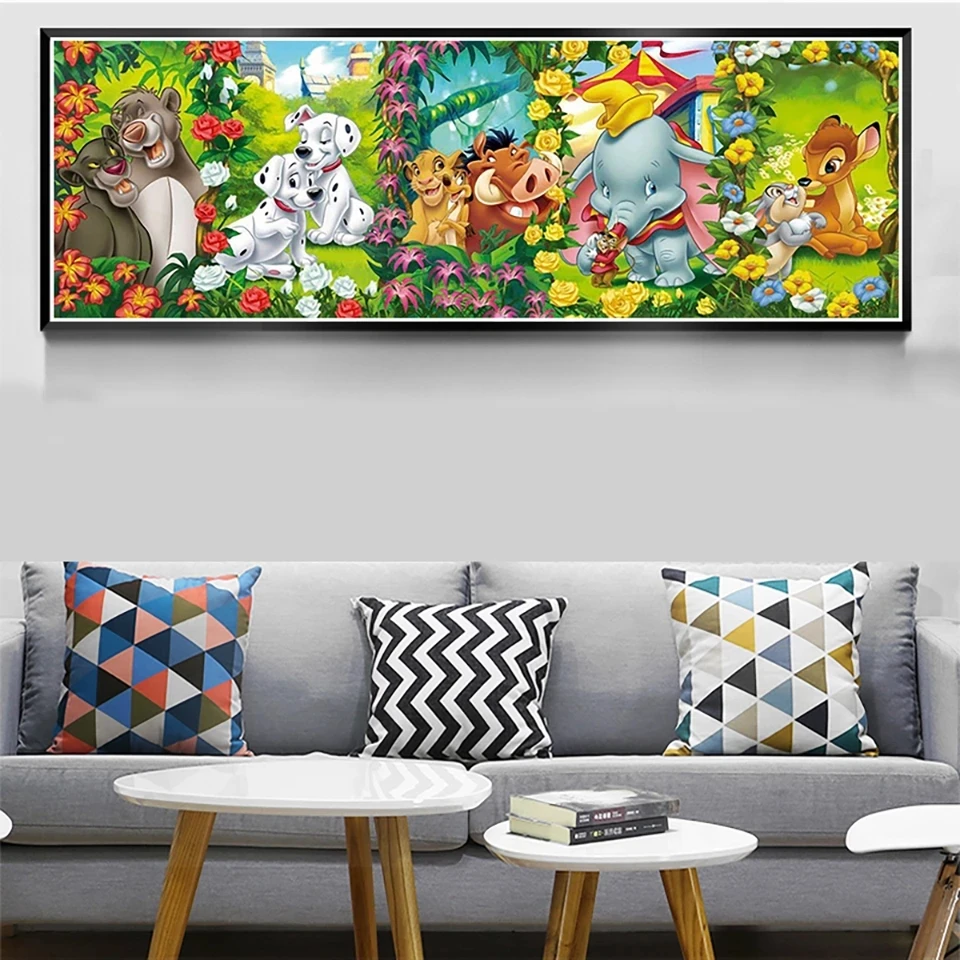 AB Northern Lights-pintura de diamantes con temática de Disney, conjunto completo de bordado de Mickey Mouse, imagen de mosaico de cruz, decoración del hogar, 5D