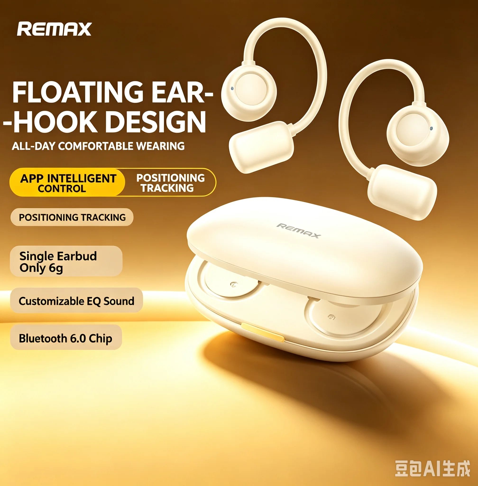 REMAX Bluetooth 6.0 Ear Hanging Open Stereo Wireless Bluetooth Earphones OWS-11