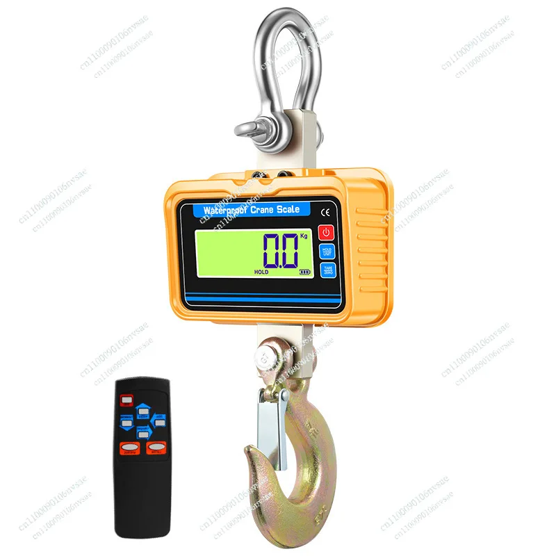 2T waterproof electronic hanging scale 3T LCD digital high definition large screen display 3 tons hook scale portable