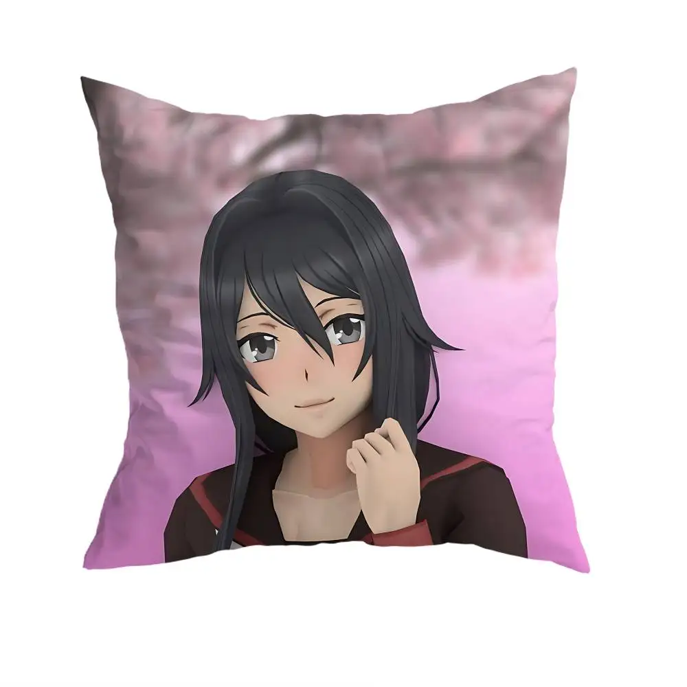 Yandere Simulator Pillow Case Sofa Living Room Bedroom Headboard Backrest Cushion Square Cushion Nap Time