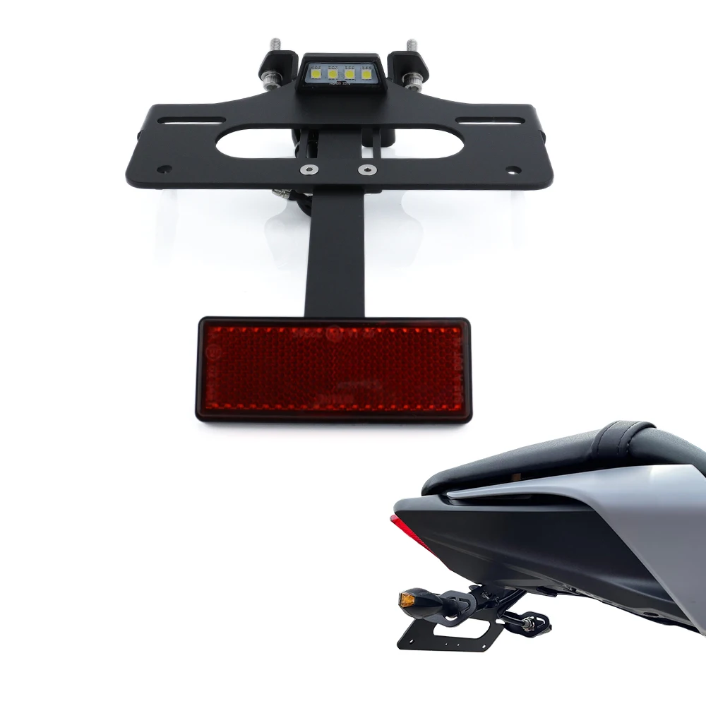 

Для Yamaha FZ-07/MT-07 2014-2024 MT07 R7 2021-2024 держатель номерного знака рамка задний хвост аккуратное крыло комплект для устранения