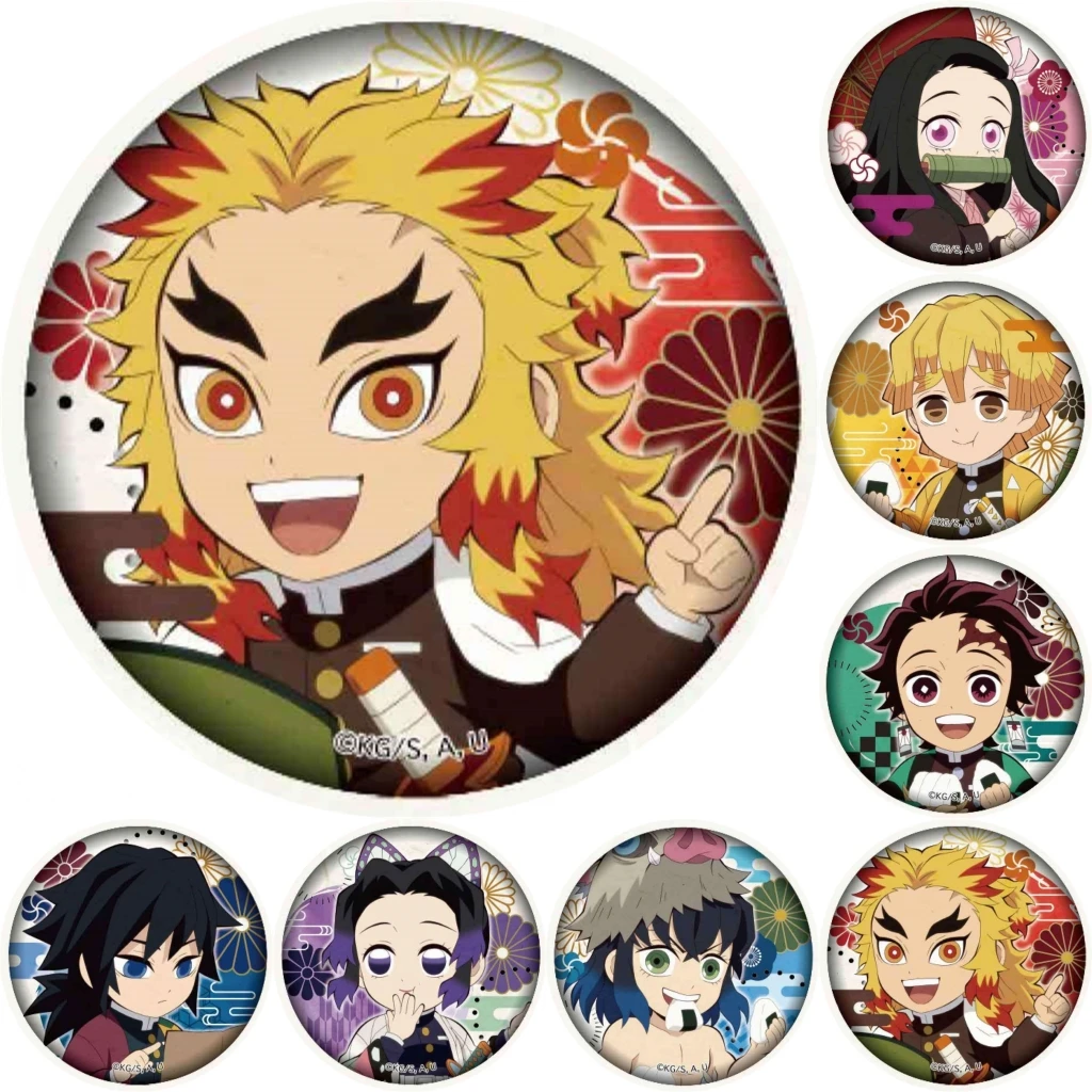 

58 мм аниме демон курихана канао хасибилла инносуке хасибилла инносуке косплей костюм значок булавка SPTE жесть брошь ﻿ Опора Gilf