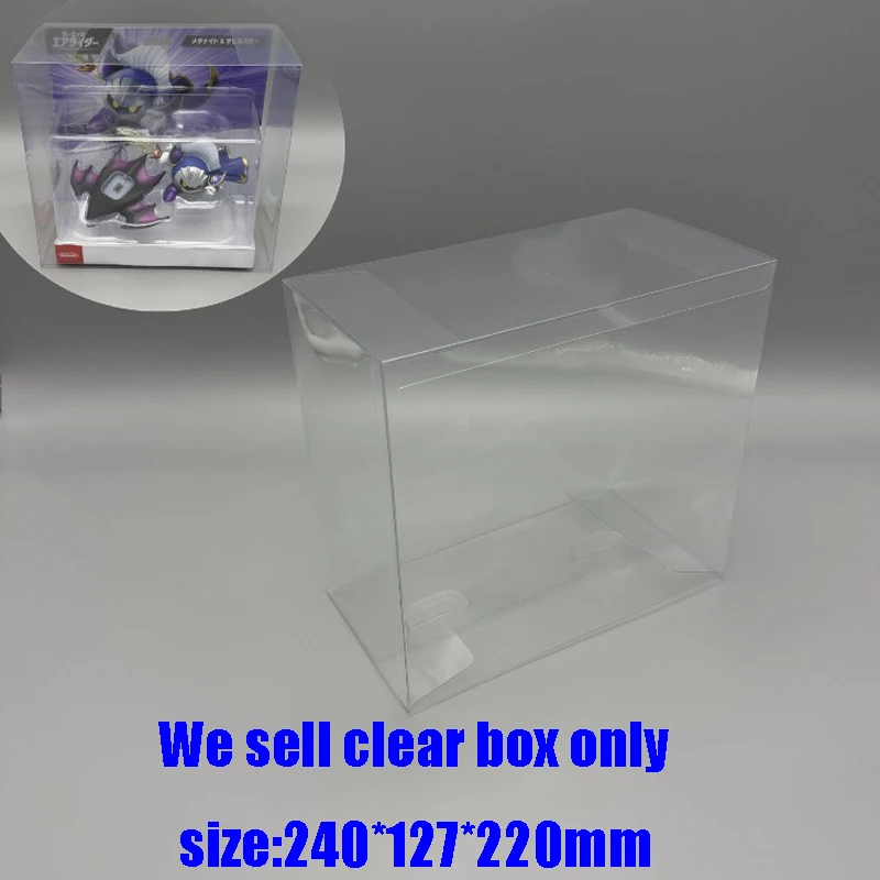 For  Clear Transparent Collectible Protection Box, Kirby Super Star Meta Knight Devil Star Figure Display Storage Case