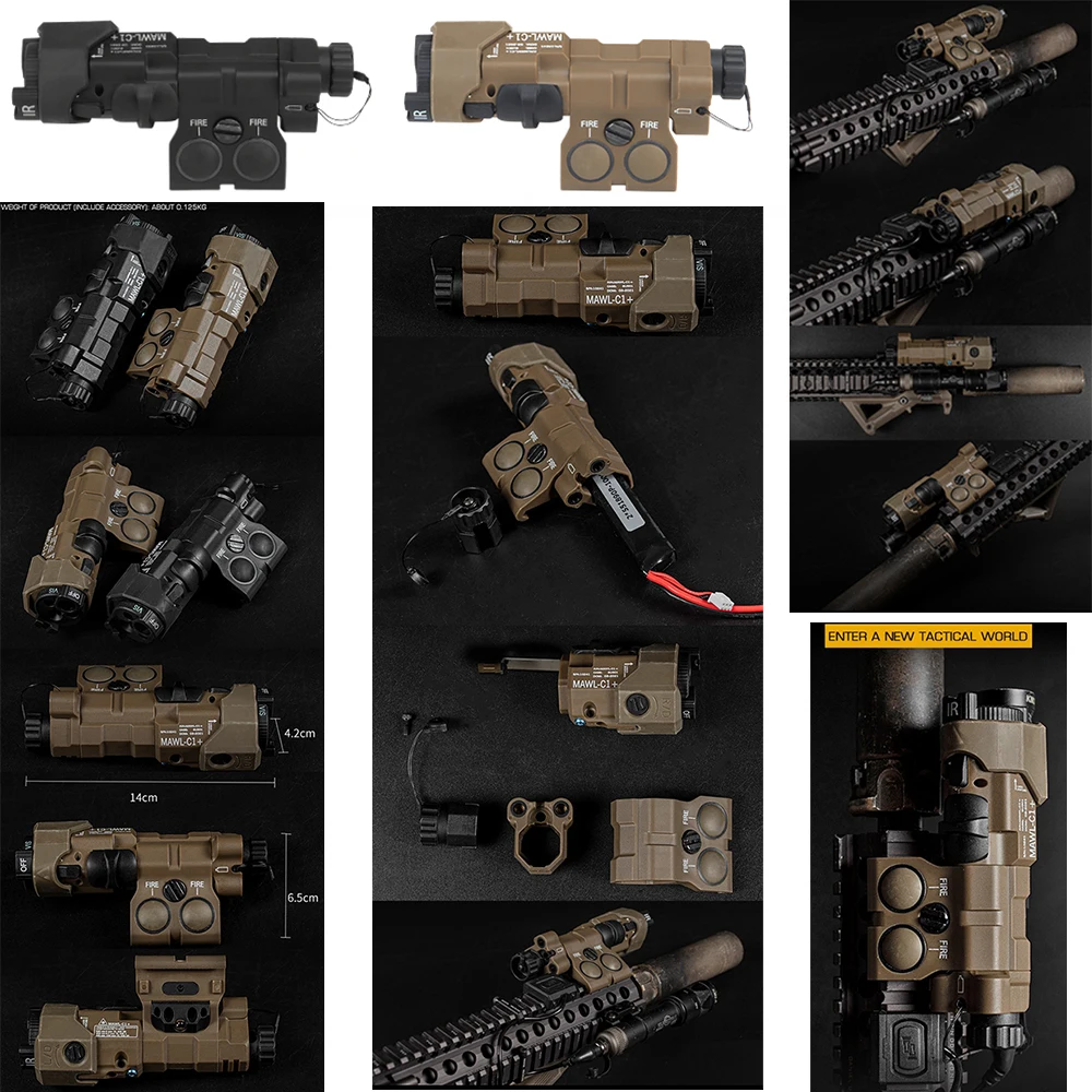 

NEW High-quality CS Game Tactical MAWL-C1 Battery Case Hunting Waterproof Box Portable For CR123/AAA/AA Hunting Outdoor Tool