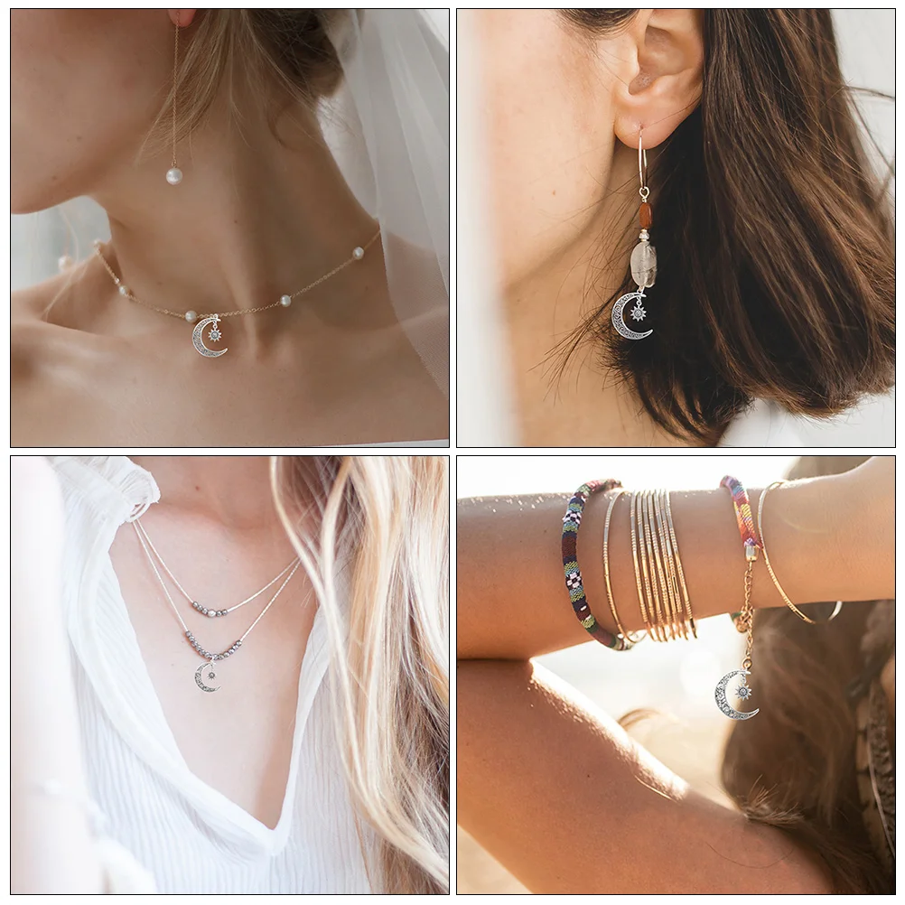 

15 шт., подвески из сплава «Солнце и Луна», креативные ювелирные изделия «сделай сам», подвески, ожерелье, браслет, серьги, брелок, аксессуары ручной работы