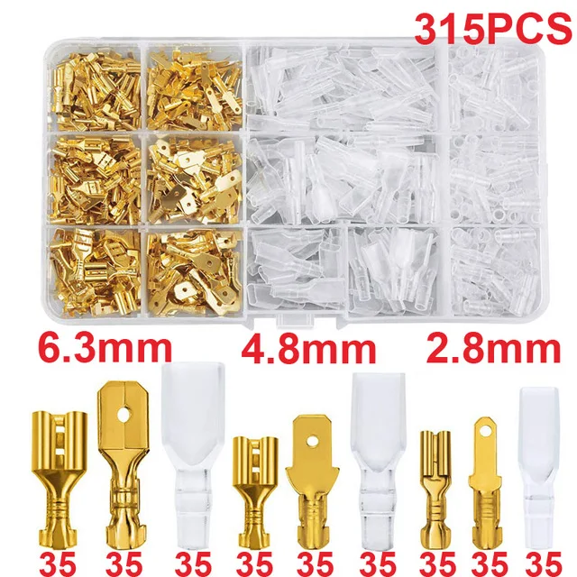 Mannelijke Vrouwelijke Draaddoos Geïsoleerde Kabel Macho Connector 2.8/6.3mm Elektrische Crimp Terminals Termin Spade Connectors Diverse Kit