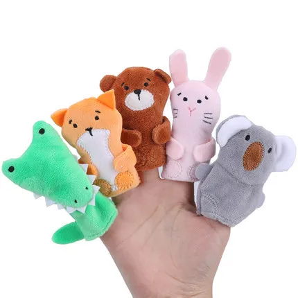 Pequeno animal dedo fantoche brinquedos, criativo Bedtime Storytelling adereços, brinquedos Kids Puzzle, novo, 5pcs