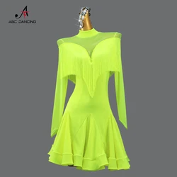 2024 Latin Dance Dress Ball Clothing Competition Costume Girls Large Size Women Evening Sport Line Suit Practice Wear customized