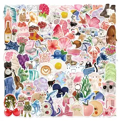 10/50/100pcs Watercolor Diary Graffiti Stickers Phone Guitar Laptop Notebook Suitcase Water Cup Waterproof Sticker Kids Toys