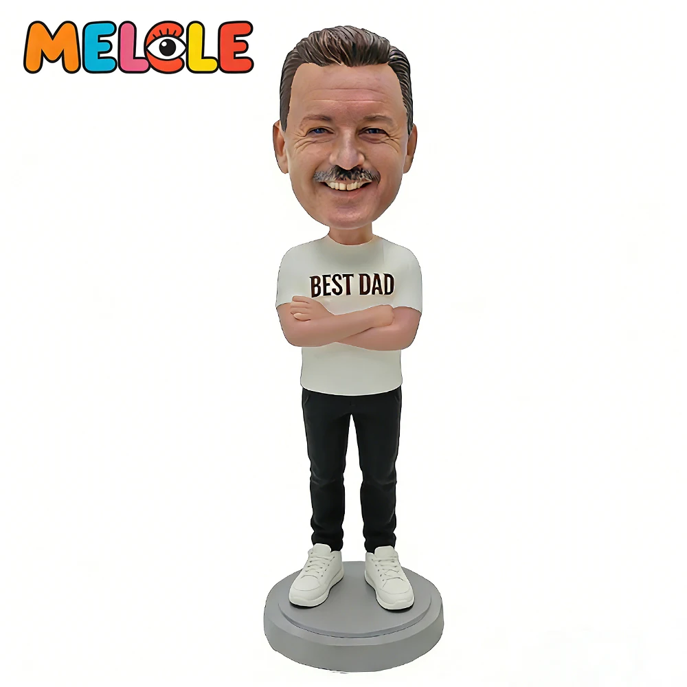 

Персонализированная фигурка-бобблхед «Лучший папа» по фото, профессиональная скульптура ручной работы, подарок на День отца