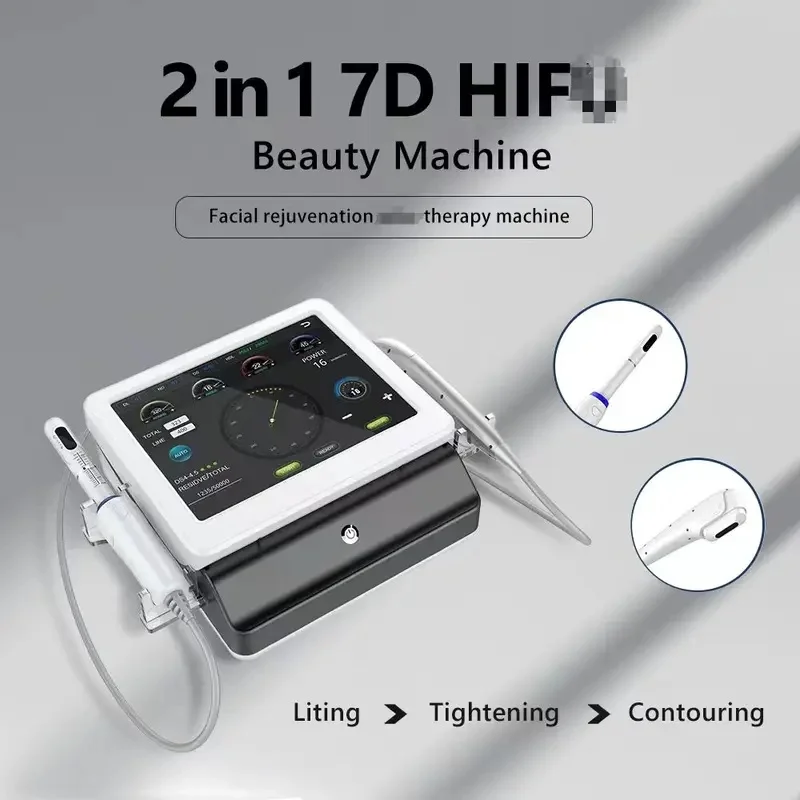 2025 Professional 7D HIFU Machine 7D 2 in 1 HI FU Mini Machine for Face and Body Salon Use