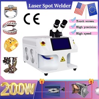 9.2 Inch 200W Desktop Watercooled Metal Gold and Silver Laser Spot Welding machine &Touchscreen CCD Seamless Welding 10X Magnify