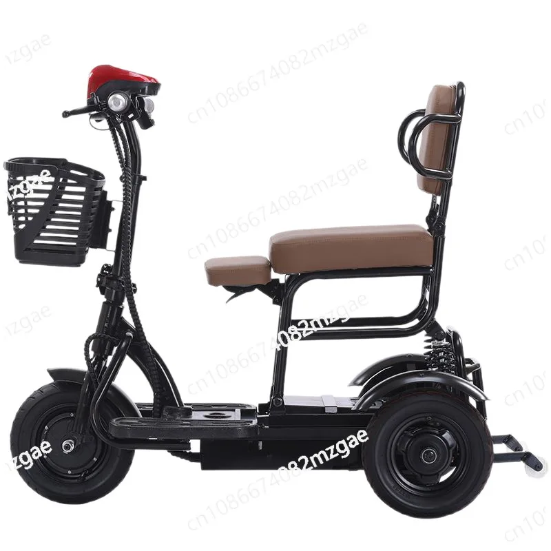 Lightweight Folding Electric Tricycle for Adults, Small Portable Mobility Scooter Battery-Powered Vehicle for Daily Commuting
