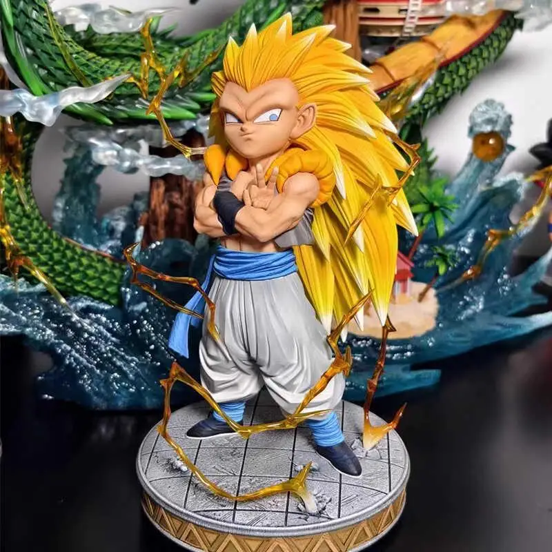 Figura de Dragon Ball Gotenks Ssj3, 25cm, Super Saiyan 3 Gotenks, figuras de acción de Pvc GK, colección de estatuas, modelo de juguete para niños, regalos