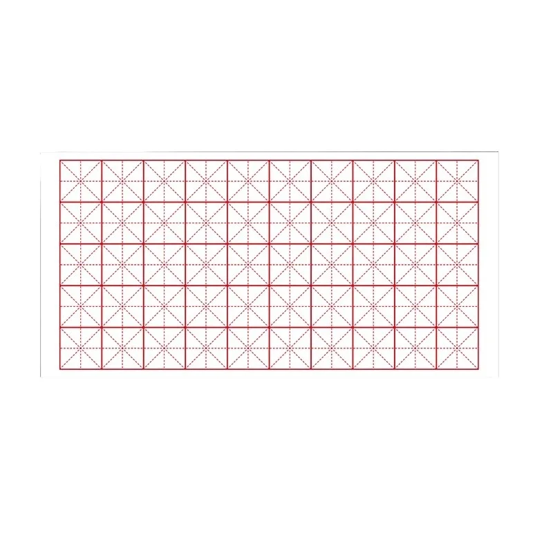 Chinese Ruwe Xuan Papier Beginner Borstel Calligrafia Half Rijp Rijstpapier Student Borstel Kalligrafie Praktijk Dikker Rasters Papier