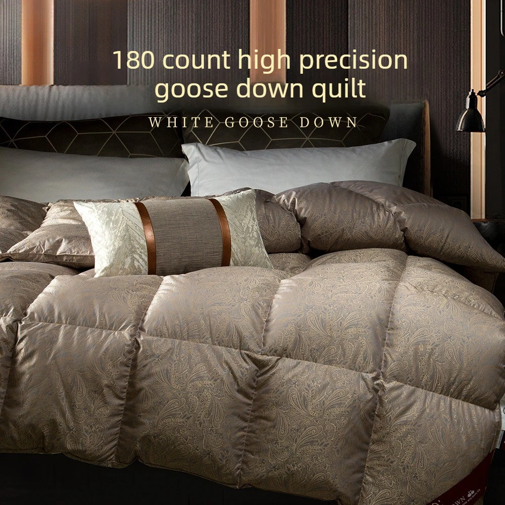 High Density Duvet White Goose Down Core Thickened Goose Down Warm Blanket Four Seasons Duvet Blanket Quilt Filling Comforters