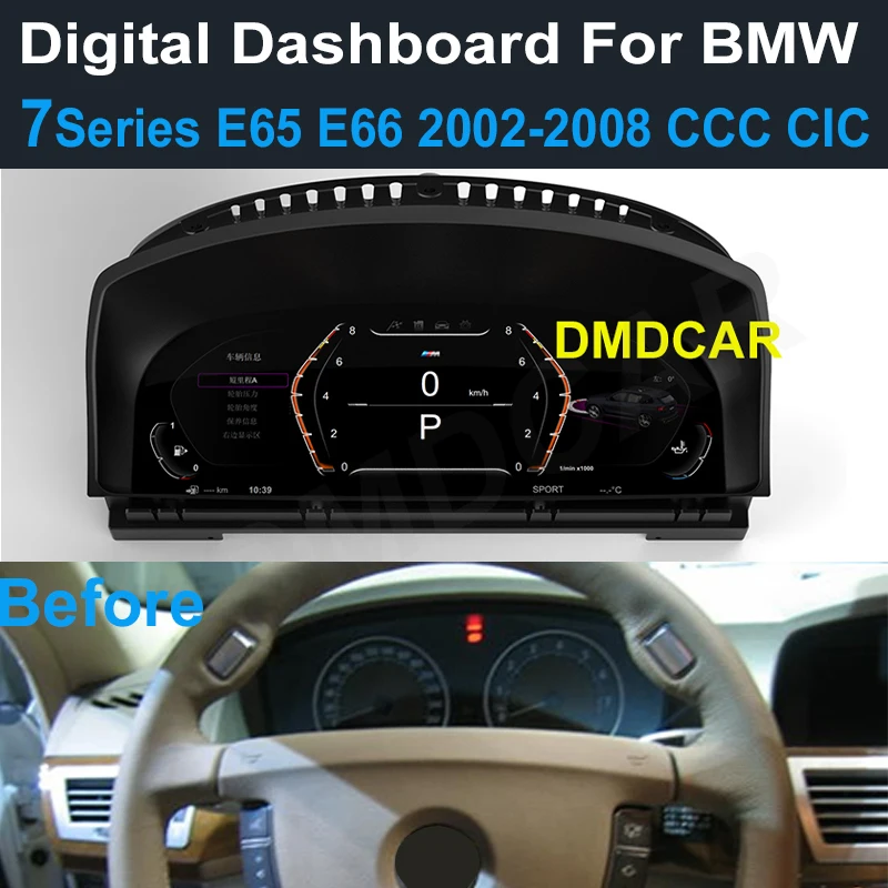 

12.3 Inch Dashboard LCD Panel Instrument Car Digital Cluster Speedometer For BMW 7 Series E65 E66 2002-2008 CCC