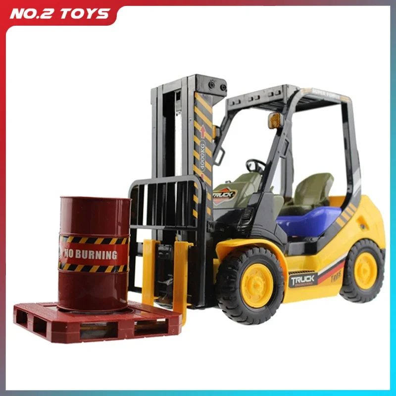 2.4 グラムリモートコントロールフォークリフトトラック建設都市エンジニアリング車両 6CH RC トラックリフトパレットフォークリフトモデル子供のおもちゃのギフト
