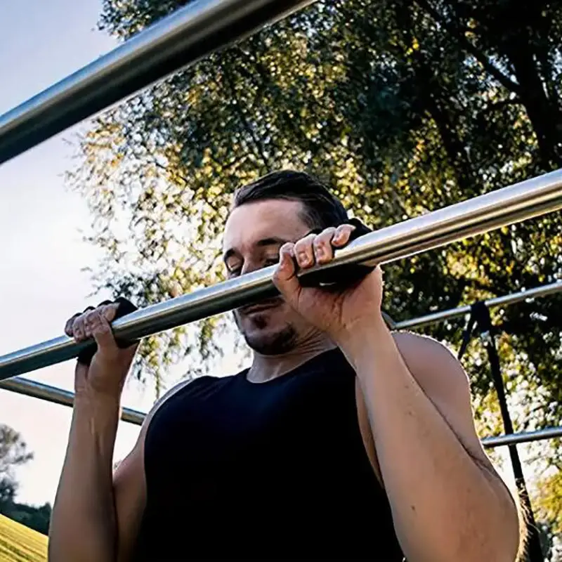 Sarung Tangan Angkat Beban Anti-Selip untuk Gym, Pull-Up Bar, Dumbbell, Menyerap Keringat, Anti-Selip, Pereda Nyeri, Hitam, Pelindung Tangan untuk Pria, Anti Kapalan