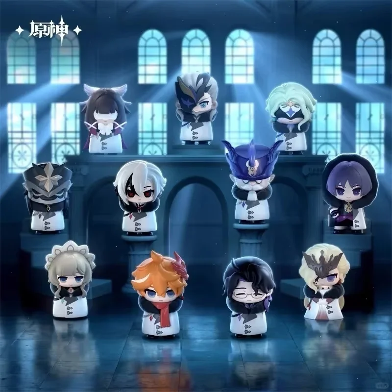 Mihoyo Genshin Fatui Harbinger Blind Box Anime Figur Sammlerstück Mystery Geschenk Ornament für Spieleliebhaber Trendiges Spielzeug zum Sammeln