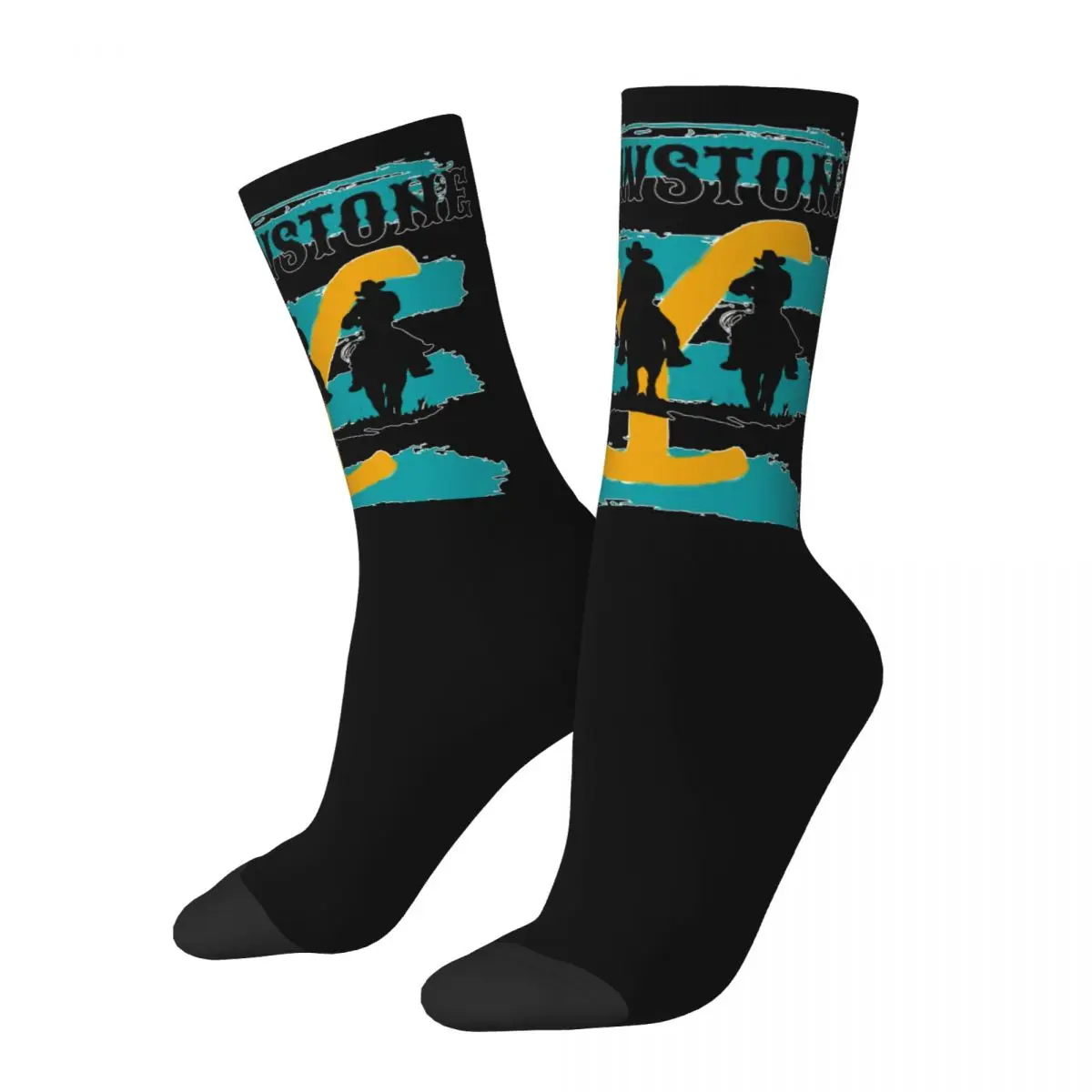 Cowboy Et De Yellowstone Dutton Ranch Men and Women printing Socks,Leisure Applicable throughout the year Dressing Gift