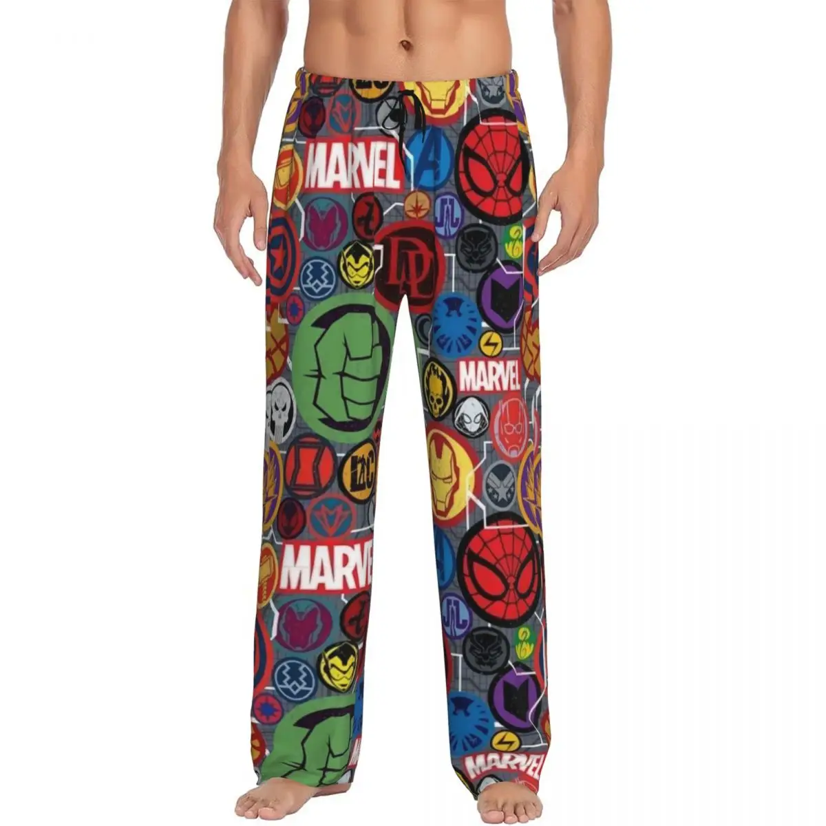 

Custom Spider Man Cartoon Animated Superhero Pajama Pants Sleepwear Men Elastic Waistband Sleep Lounge Bottoms with Pockets