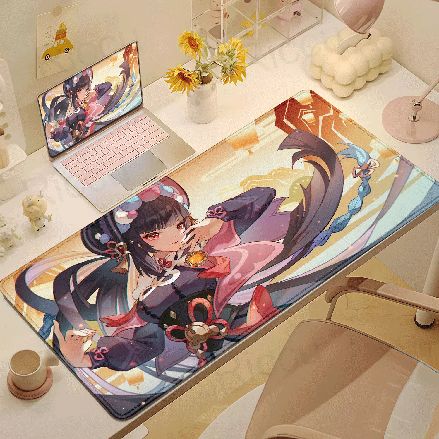 

Large Genshin Impact Mouse Pad Anime Game Furina Neuvillette Xiao Wanderer Raiden XXL Non-slip Keyboard Desk Mat Mousepad