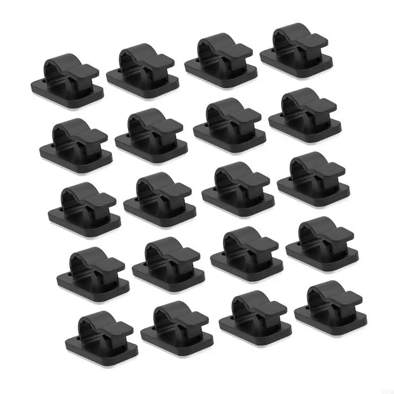  20pcs SelfStick Cable Organizers For Tidy Wire Arrangement In Any Space