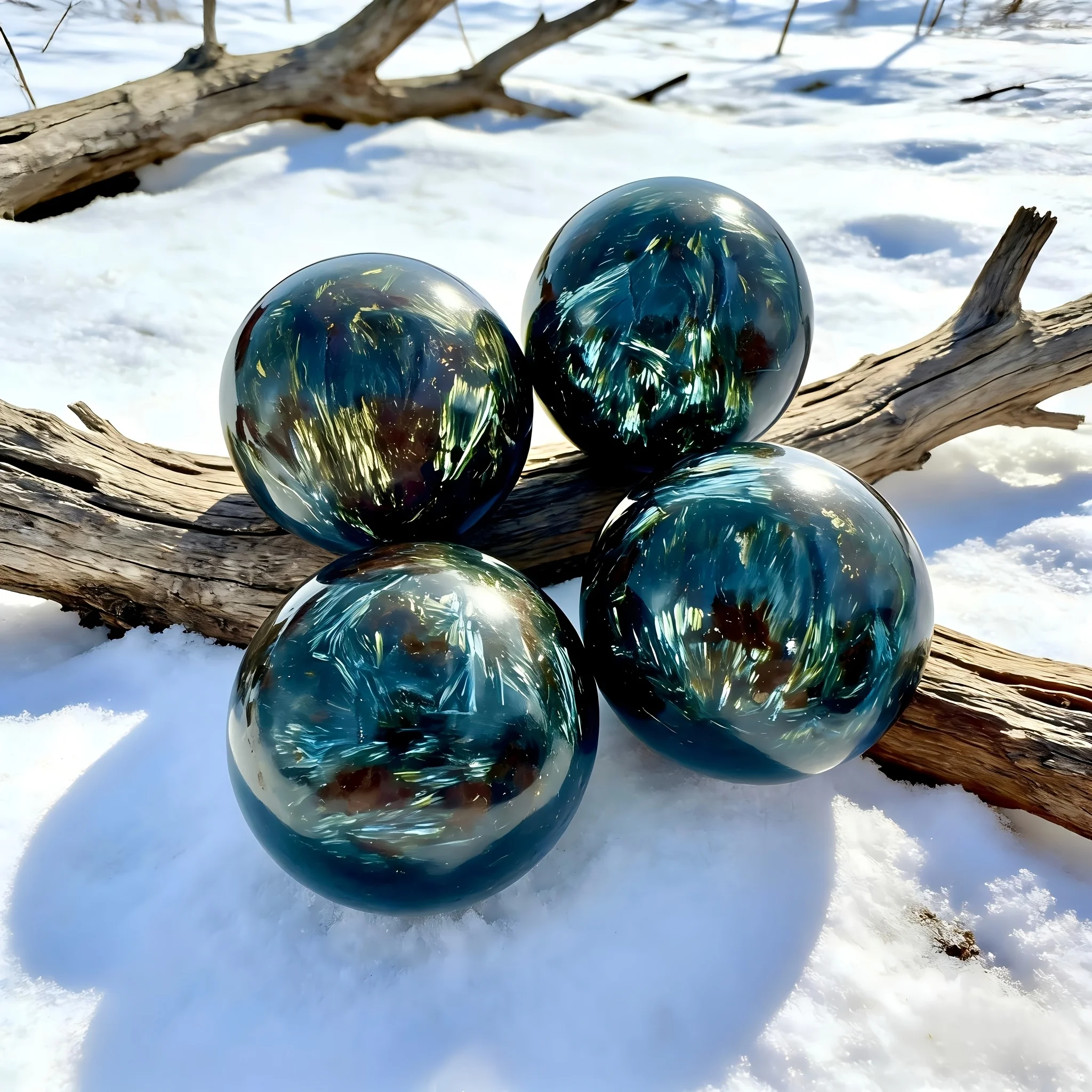 Natural Blue Astrophyllite Sphere 5-8cm Rare Crystal Ball Polished Stone Healing Feng Shui Home
